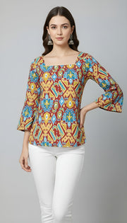 Women Multicolor Printed Straight Tunic