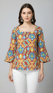 Women Multicolor Printed Straight Tunic