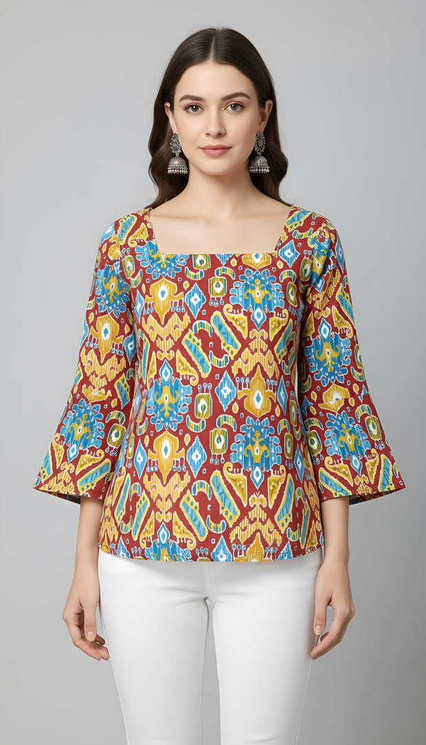Women Multicolor Printed Straight Tunic