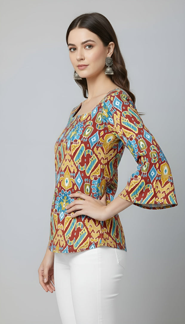 Women Multicolor Printed Straight Tunic