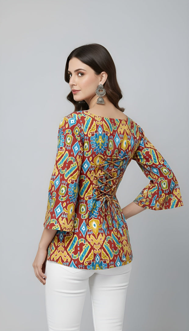 Women Multicolor Printed Straight Tunic