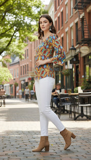 Women Multicolor Printed Straight Tunic