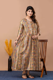 Nayo Fab Multi Printed Maternity Dress For Women