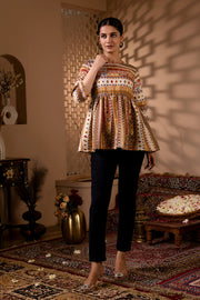 Women Multi Printed Peplum Tunic