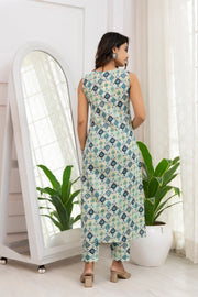 Women Multi Color Printed Straight Kurta With Trouser