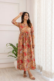 Women Multi Ethnic Printed Flared Dress