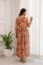 Women Multi Ethnic Printed Flared Dress