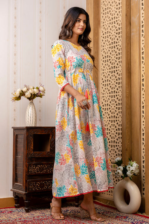 Women Multi Ethnic Printed Flared Dress