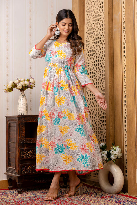 Women Multi Ethnic Printed Flared Dress