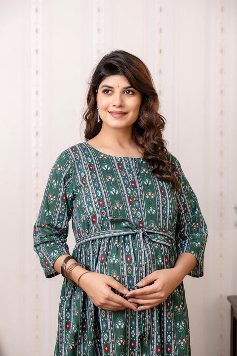 Maternity Wear Nayo Maxi Dress Nayo Green Printed Maternity Dress For Women Nayo Clothing Maternity Wear Nayo Maxi Dress Nayo Green Printed Maternity Dress For Women Nayo Clothing