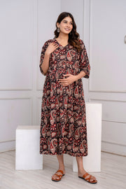 Nayo Black Maternity Dress For Women