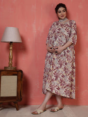 Nayo Off White Maternity Dress For Women