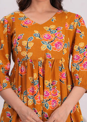 Women Floral Printed Flared Maternity Dress