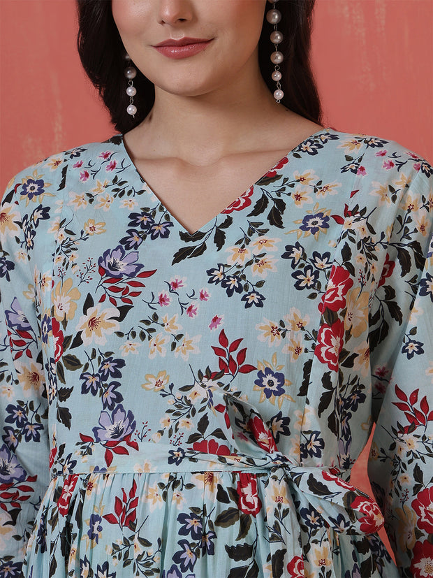 Multicolor Printed Maternity Dress fro Women