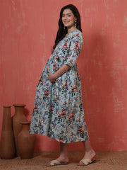Multicolor Printed Maternity Dress fro Women