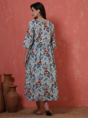 Multicolor Printed Maternity Dress fro Women