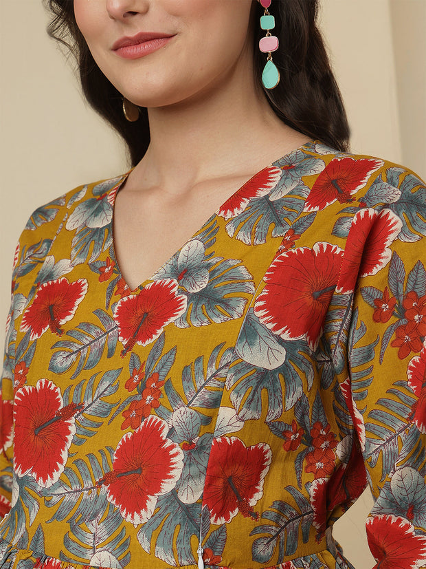 Multicolor Printed Maternity Dress fro Women