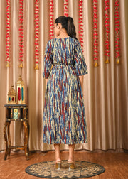 Women Multi Printed Flared Dress