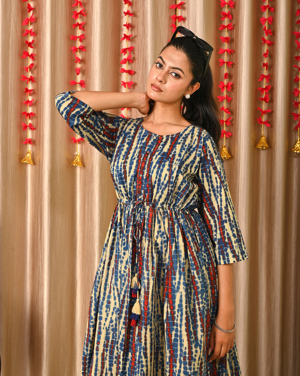 Women Multi Printed Flared Dress