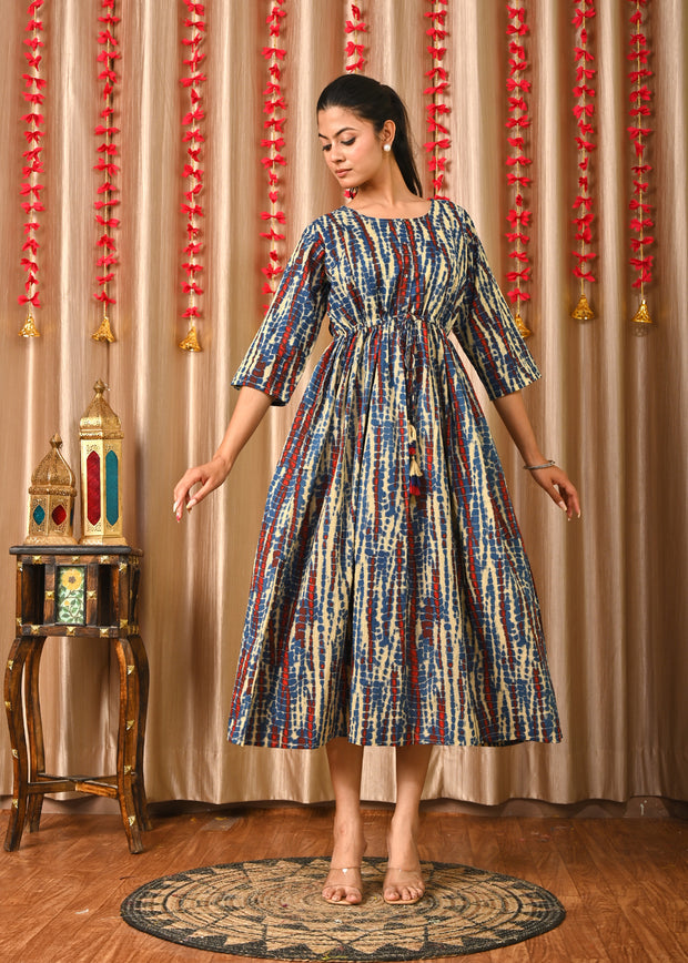Women Multi Printed Flared Dress