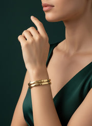 Premium Gold-Plated Bangle-Style Bracelet
