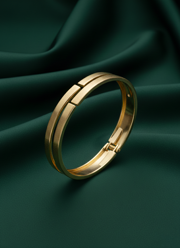 Premium Gold-Plated Bangle-Style Bracelet