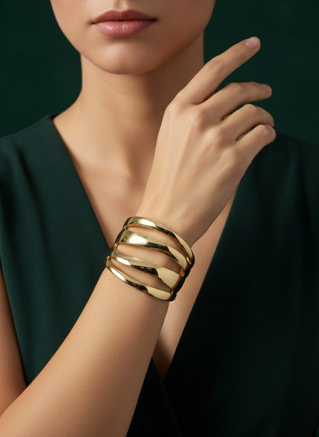 Gold-Plated Cuff Bracelet