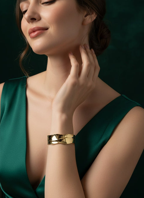 Gold-Plated Cuff Bracelet