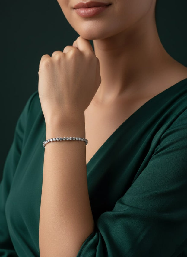 Fancy American Diamond Chain Bracelet