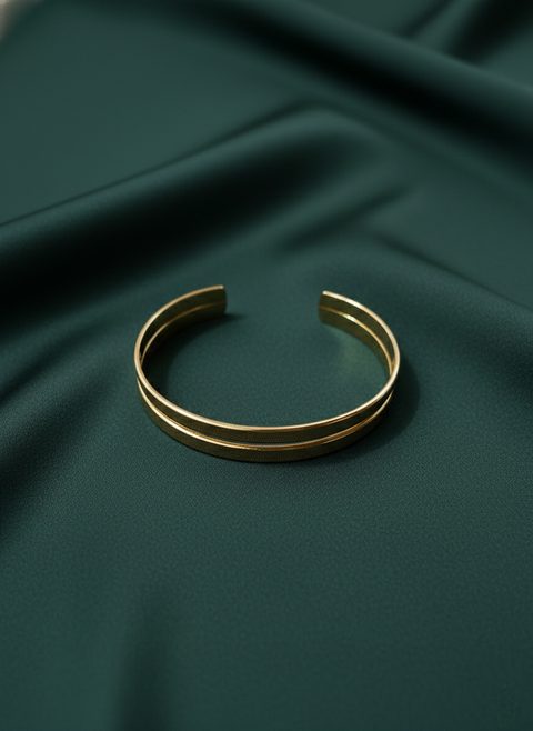 Golden Two-in-One Ring Bracelet