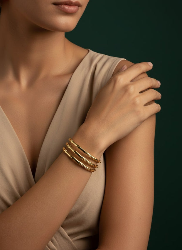 Fancy Stainless Steel Multi Layered Bracelet