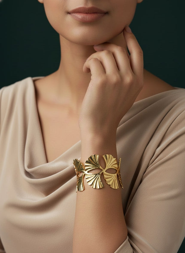 Anti-Tarnish Boho Textured Cuff Bracelet