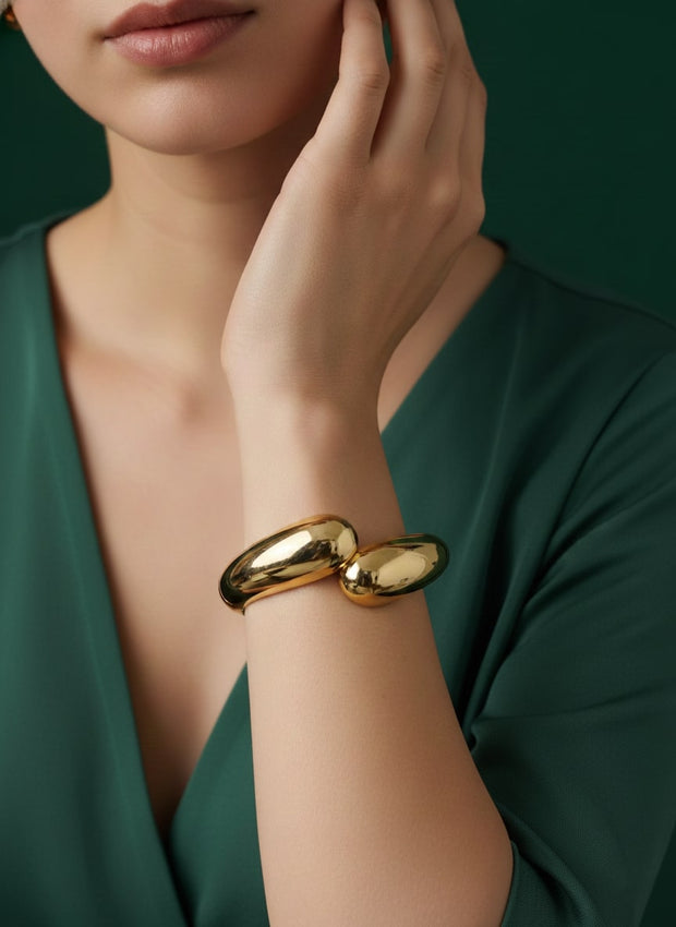 Golden Antique Slip-On Bracelet