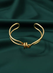 Fancy Gold Toned Cuff Bracelet