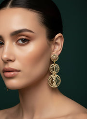 Antique Circular Shape Drop Earrings