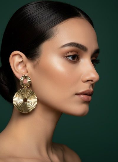 Circular Shape Antique Drop Earrings