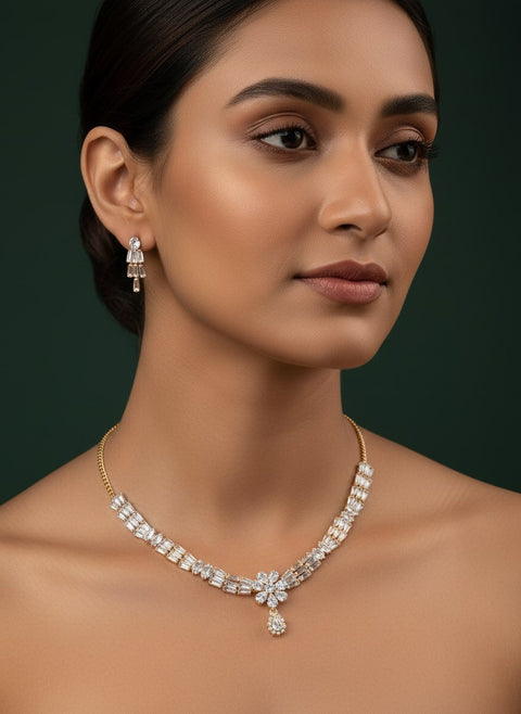 Unique American Stone Necklace Jewellery Set