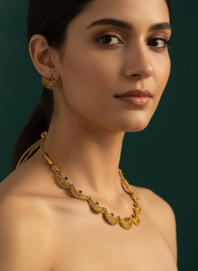 Unique Statement Necklace with Earrings