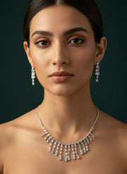 Unique American Stones Necklace With Earring