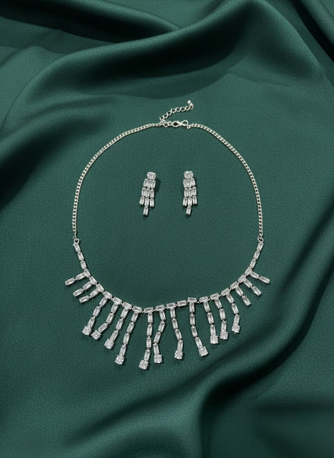 Unique American Stones Necklace With Earring