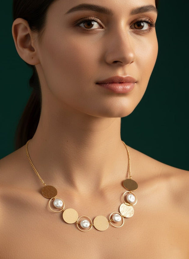 Antique Rings & Pearls Statement Necklace