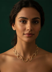 Trendy Statement Hoop Design Necklace