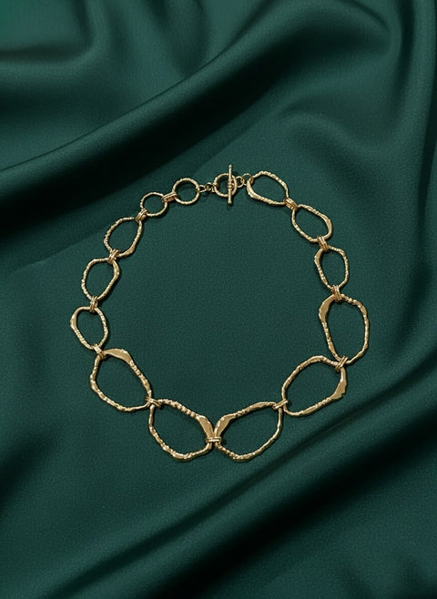 Trendy Statement Hoop Design Necklace