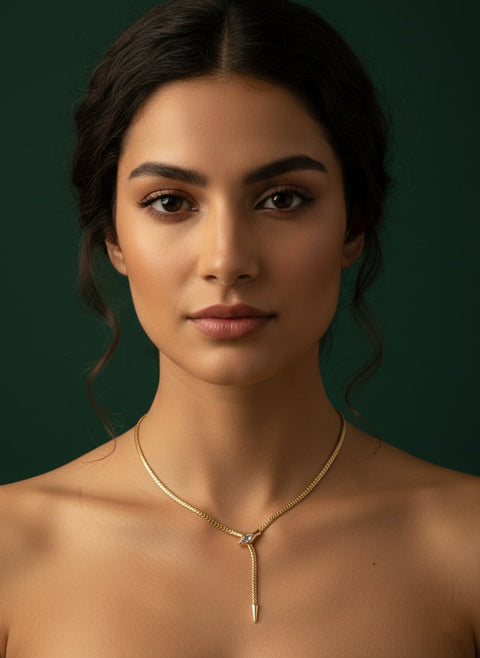 Trendy Snake Design Minimal Necklace