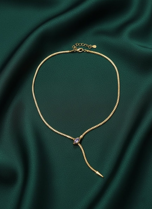 Trendy Snake Design Minimal Necklace
