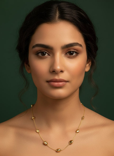 Fancy Chain With Beautiful Golden Beads