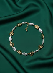 Antique Golden & White Pearls Necklace