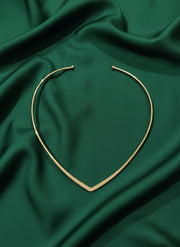 Trendy V-Shaped Brass Necklace
