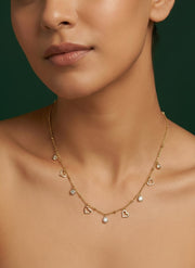 Trendy Heart & Teadrops Necklace