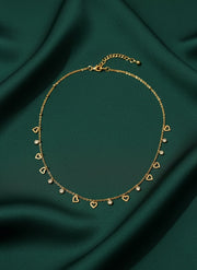 Trendy Heart & Teadrops Necklace